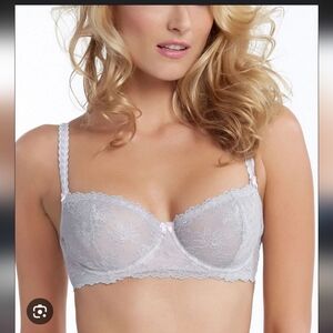 Felina Harlow Demi Unlined Lace Bra 40C Bows Bridal